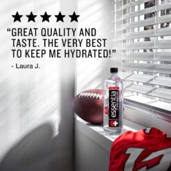 Essentia Water LLC Infused with Electrolytes for a Smooth Taste, pH 9.5 or Higher; Ionized Alkaline Water, Black, 42.3 Fl Oz (Pack of 12)