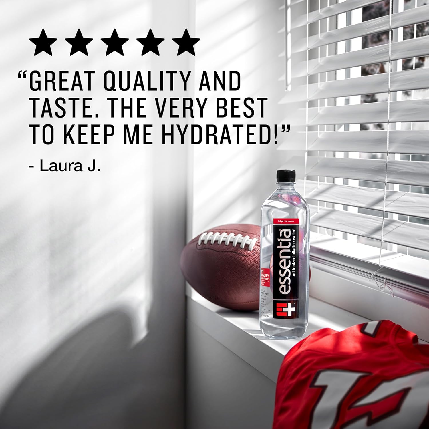 Essentia Water LLC Infused with Electrolytes for a Smooth Taste, pH 9.5 or Higher; Ionized Alkaline Water, Black, 42.3 Fl Oz (Pack of 12)