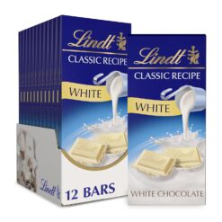 Lindt CLASSIC RECIPE White Chocolate Bar, White Chocolate Candy, 4.4 oz. (12 Pack)