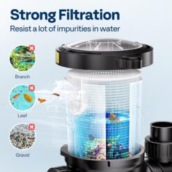 VIVOHOME 2.0 HP 6800 GPH Powerful Copper Motor Self Primming Dual Voltage in/Above Ground Swimming Pool Pump 1.5