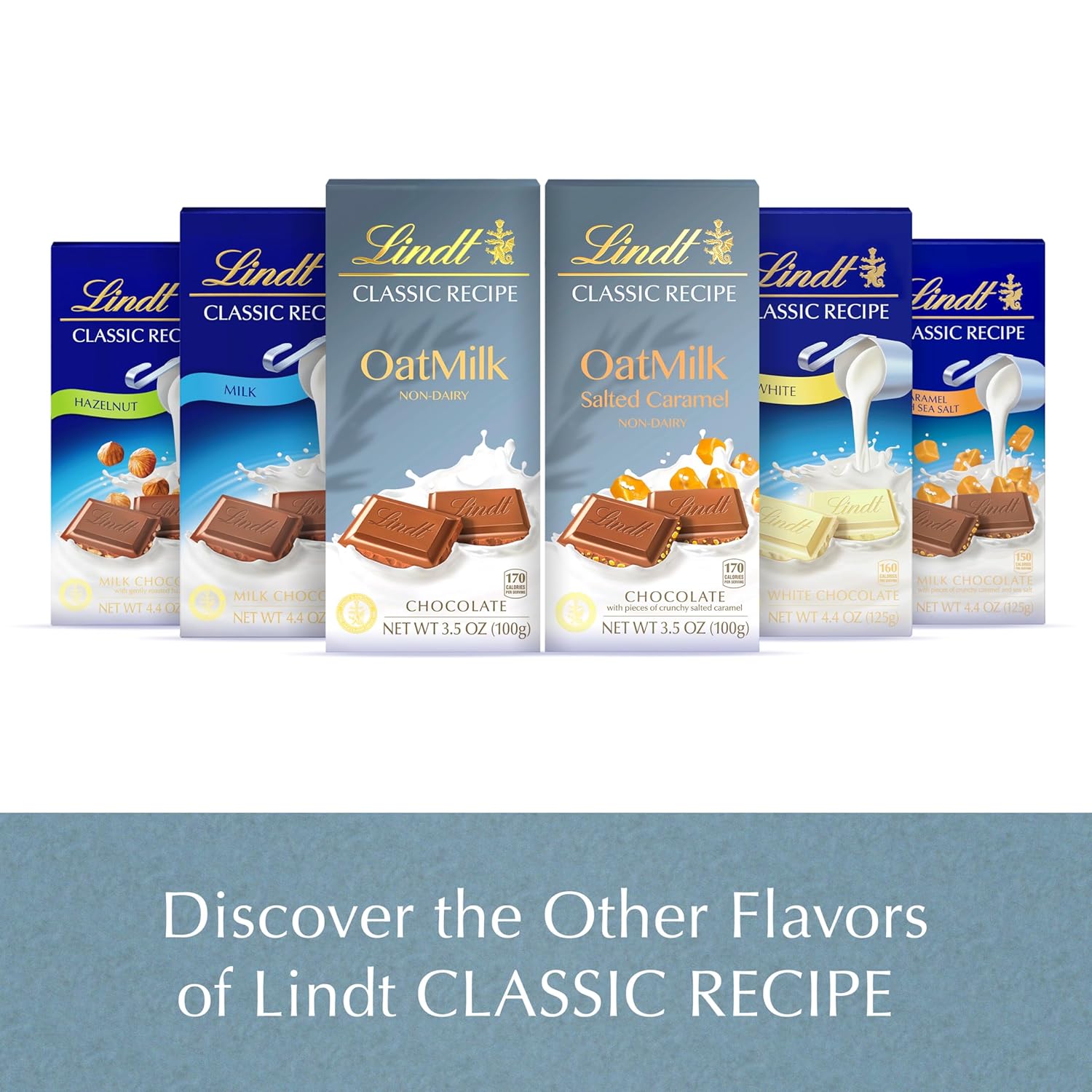 Lindt CLASSIC RECIPE Non-Dairy OatMilk Chocolate Candy Bar, 10 Pack, 3.5 oz.