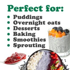 Food to Live - Black Chia Seeds, 25 Pounds – Whole, Sproutable, Vegan, Kosher, Keto, Sirtfood