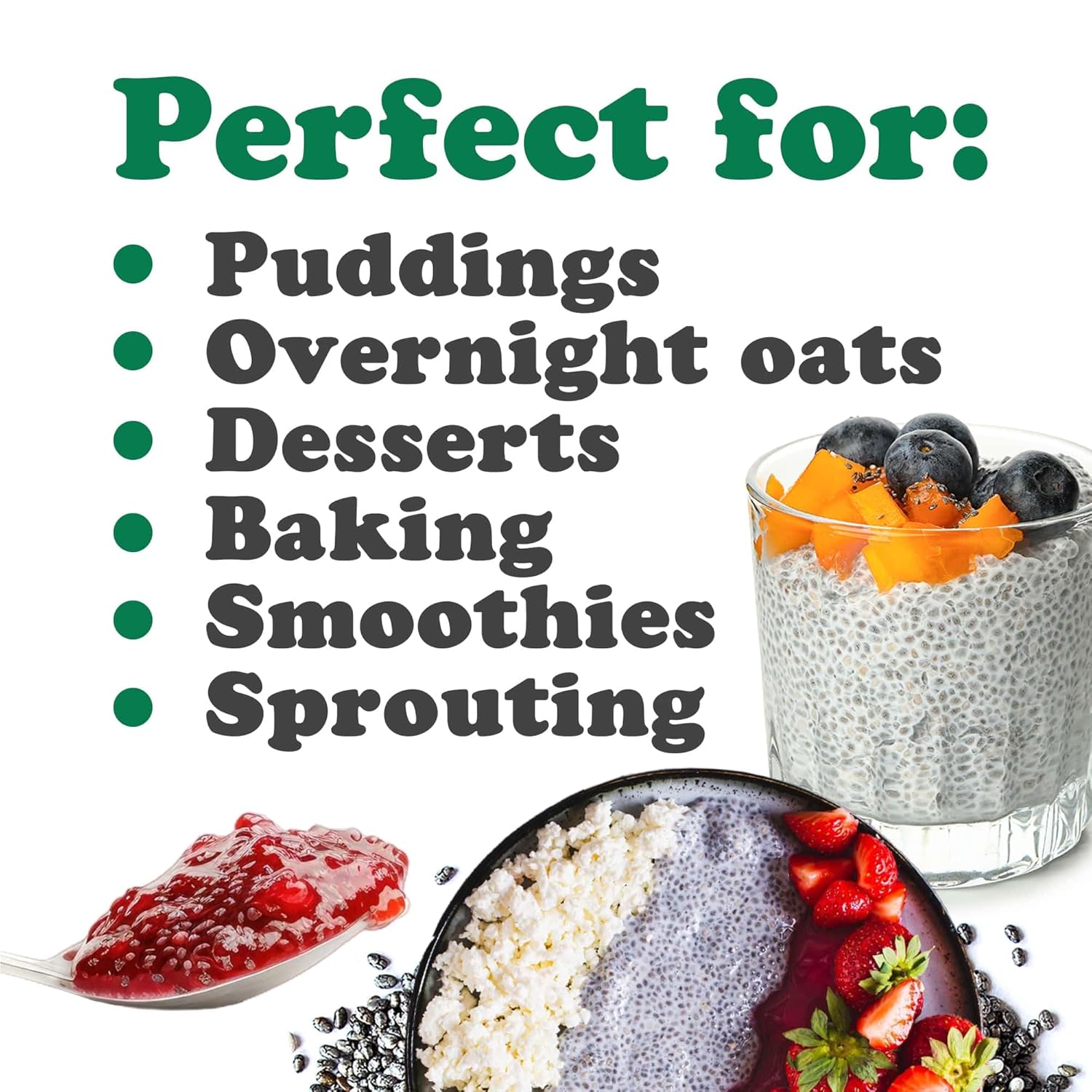 Food to Live - Black Chia Seeds, 25 Pounds – Whole, Sproutable, Vegan, Kosher, Keto, Sirtfood