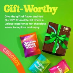 Chocbox Viral Dubai Chocolate Bar Pistachio Kit - Includes Chocolate Mold, Choc Wafers, Shredded Kataifi, Pistachio Cream