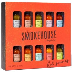 Smokehouse by Thoughtfully, Gourmet Hot Sauce Gift Set, Flavors Include Mango Habanero, Buffalo, Bacon Cayenne, Set of 10