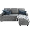 Best Choice Products Upholstered Sectional Sofa for Home, Apartment, 3-Seat, L-Shape Design, 680lb Capacity - Gray