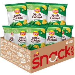 Lay's Kettle Cooked Potato Chips, Jalapeno, 0.85 Ounce (Pack of 40)