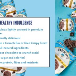 Undercover Snacks Undercover Chocolate Quinoa Crisps - Dark Chocolate + Sea Salt Quinoa Crisps, 7-Pack, 3oz Bags of Mini Crisps