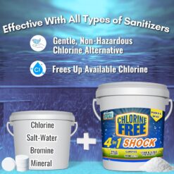Freetime Fun Non-Chlorine 4 in 1 Shock, for Pools and Spas, Fast Acting, Quick Dissolving (10 lbs)