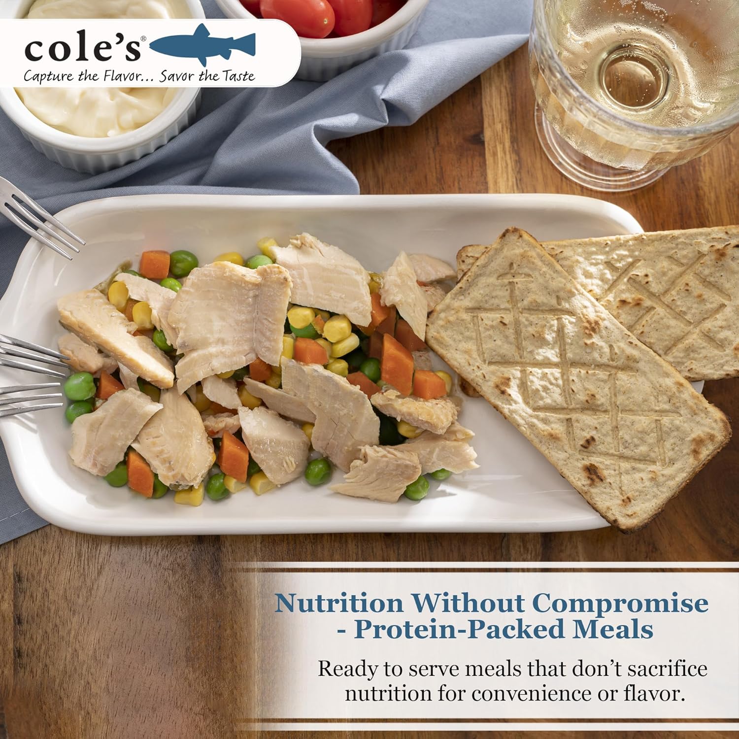 COLE’S - Smoked Rainbow Trout Fillet with Vegetables, Ready to Eat Meal, 5.6 oz Hand-Packed Canned Fish, 6 pack
