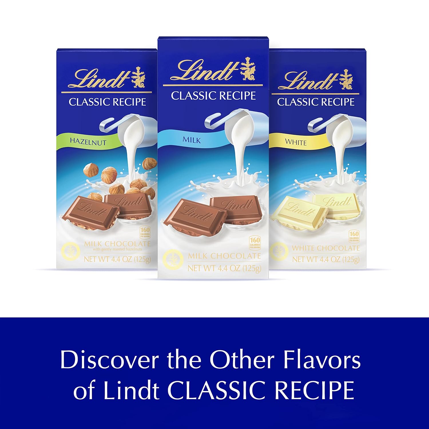 Lindt CLASSIC RECIPE Caramel with Sea Salt Milk Chocolate Bar, Milk Chocolate Candy with Pieces of Caramel and Sea Salt, 4.4 oz. (12 Pack)