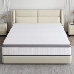 Elitspace Queen Mattresses, 10 Inch Queen Size Mattress, Medium Firm Feel Memory Foam & Individual Pocket Springs