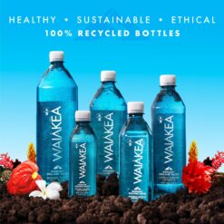 Waiakea Hawaiian Volcanic Water - Naturally Alkaline Water - pH Range 7.6 to 8.2 - All Natural Minerals & Electrolytes - 23.7 Fl Oz, 700 mL