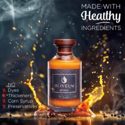 Oliveum Hot Sauce - Gourmet Medium Spice Organic Habanero Peppers. Unique Spicy Salsa Flavor For BBQ, Mexican