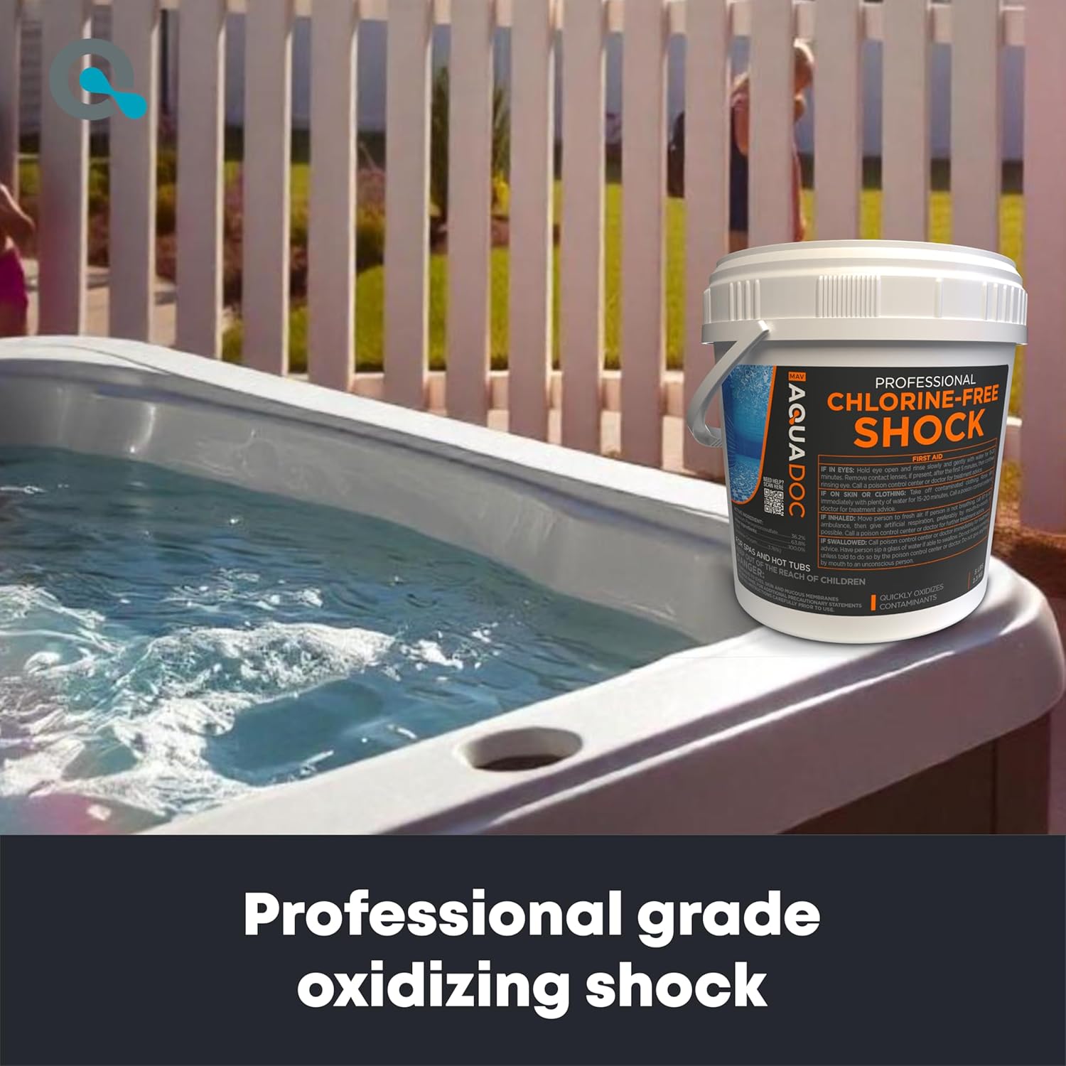 Aquadoc Non-Chlorine Spa Shock for Hot Tub - Chlorine Free Treatment & Enhanced Shock to Assist Bromine - Suitable Oxidizer - 5lbs