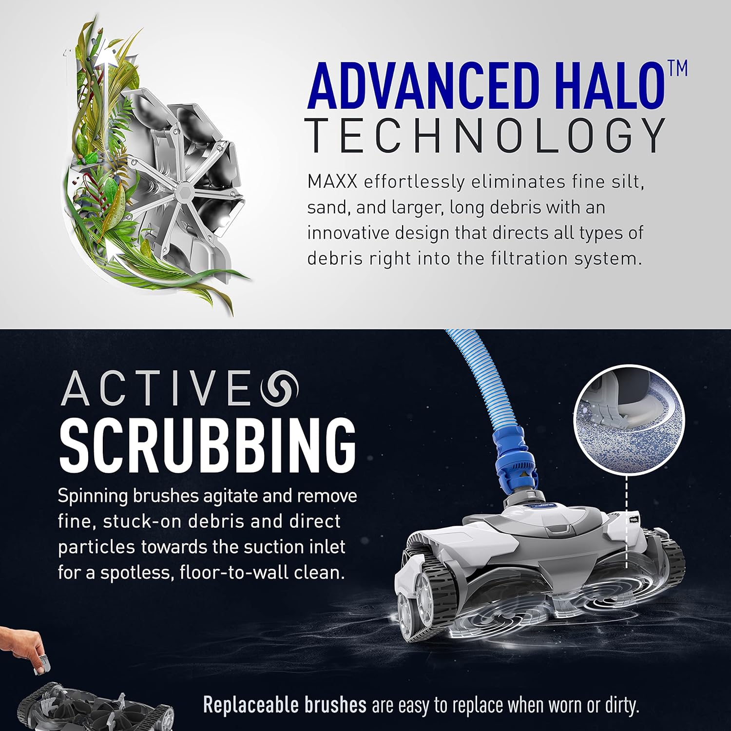Polaris MAXX Premium Suction-Side Automatic Pool Cleaner for All In-Ground Pool Surfaces, Smart Navigation, Energy Efficient