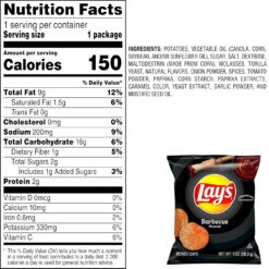Lay's Barbecue Flavored Potato Chips, 40 Count