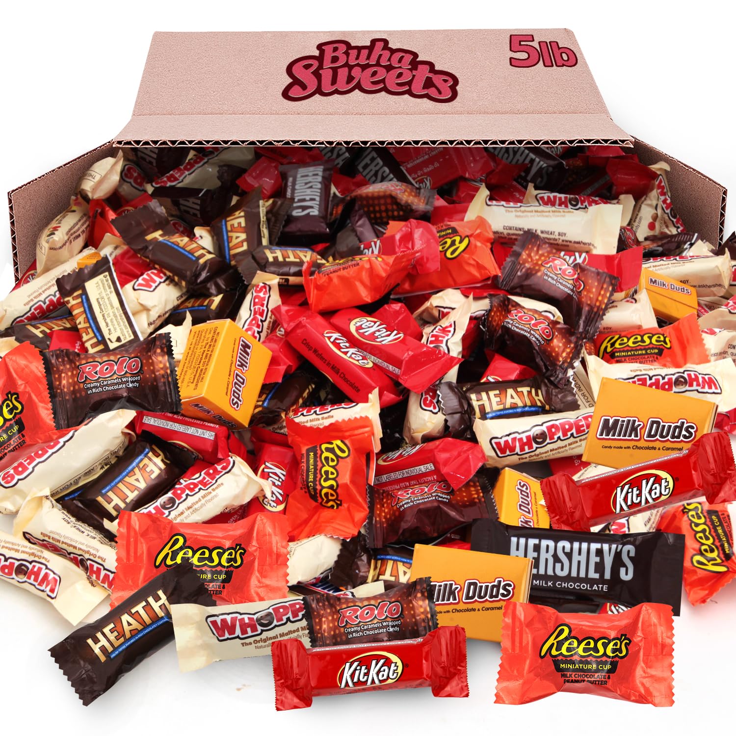 Chocolate Candy Variety Pack, 5lb Pack of Bulk Chocolate Candy Individually Wrapped, Great Chocolate Mix for Holiday Celebrations