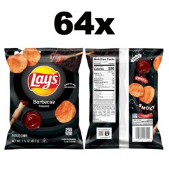 Lay's Potato Chips, Barbecue, 1.5 Ounce (Pack of 64)