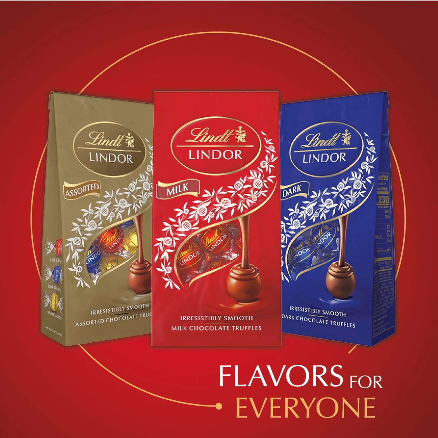 Lindt LINDOR Milk Chocolate Candy Truffles, Milk Chocolate with Smooth, Melting Truffle Center, 50.8 oz., 120 Count