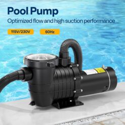VIVOHOME 2.0 HP 6800 GPH Powerful Copper Motor Self Primming Dual Voltage in/Above Ground Swimming Pool Pump 1.5