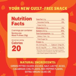 Freestyle Snacks Olive Snack Packs - 24 Pack Variety - Original Green, Hot & Spicy, Lemon Garlic, and Kalamata, 1.1oz (24 Pack)