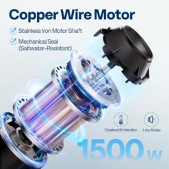VIVOHOME 2.0 HP 6800 GPH Powerful Copper Motor Self Primming Dual Voltage in/Above Ground Swimming Pool Pump 1.5