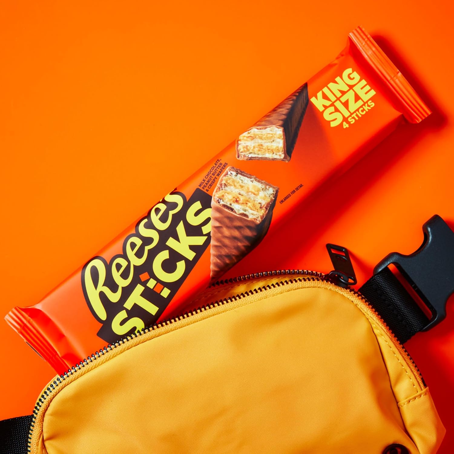 REESE'S STICKS Milk Chocolate Peanut Butter Wafer King Size, Candy Packs, 3 oz (24 Count)