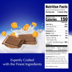 Lindt CLASSIC RECIPE Caramel with Sea Salt Milk Chocolate Bar, Milk Chocolate Candy with Pieces of Caramel and Sea Salt, 4.4 oz. (12 Pack)
