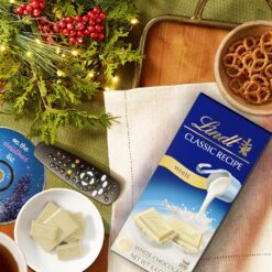 Lindt CLASSIC RECIPE White Chocolate Bar, White Chocolate Candy, 4.4 oz. (12 Pack)