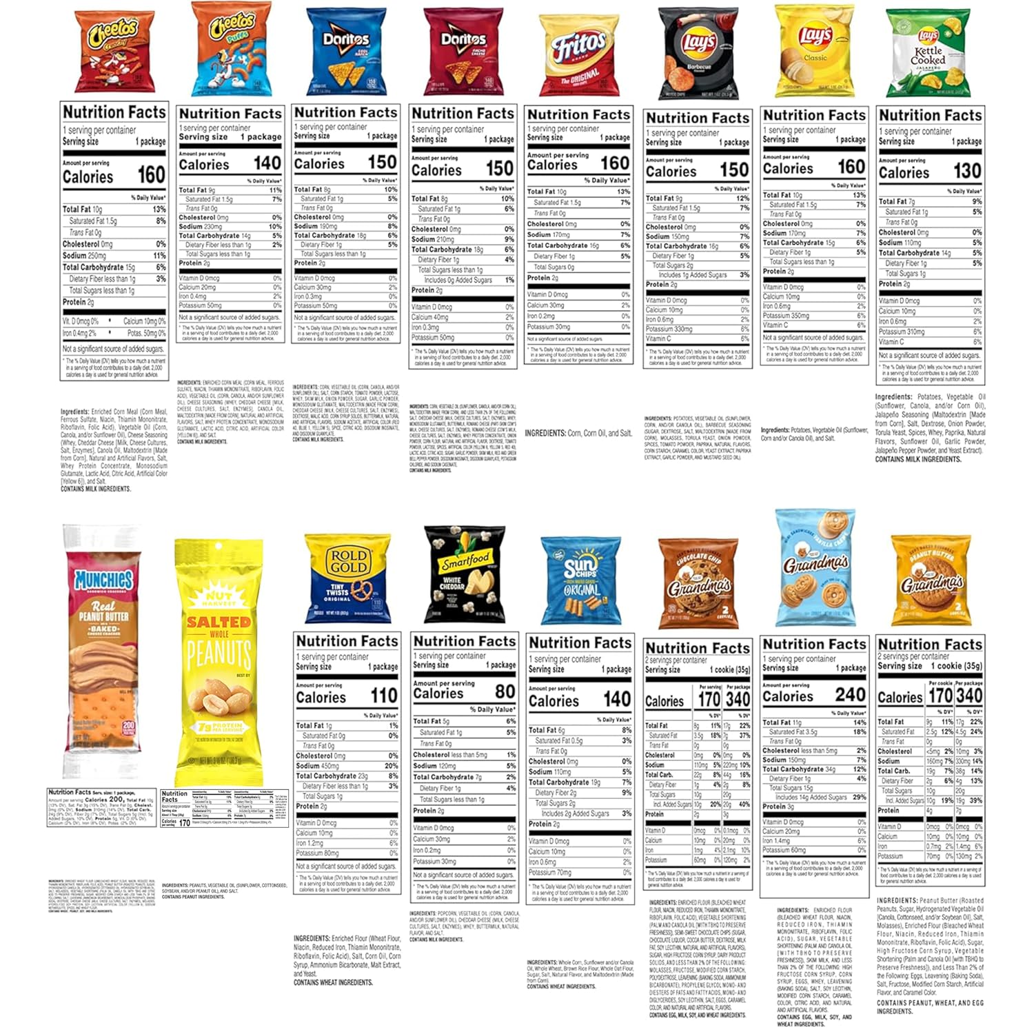 Frito Lay Classic Snack Care Package