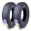 Free Country Set 2 Premium Radial Trailer Tires ST 225/75R15 10PR Load Range E w/featured Scuff Guard 8mm Tread Depth