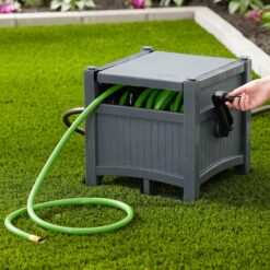 Suncast Hideaway Garden Hose Reel, Holds 100' of 5/8