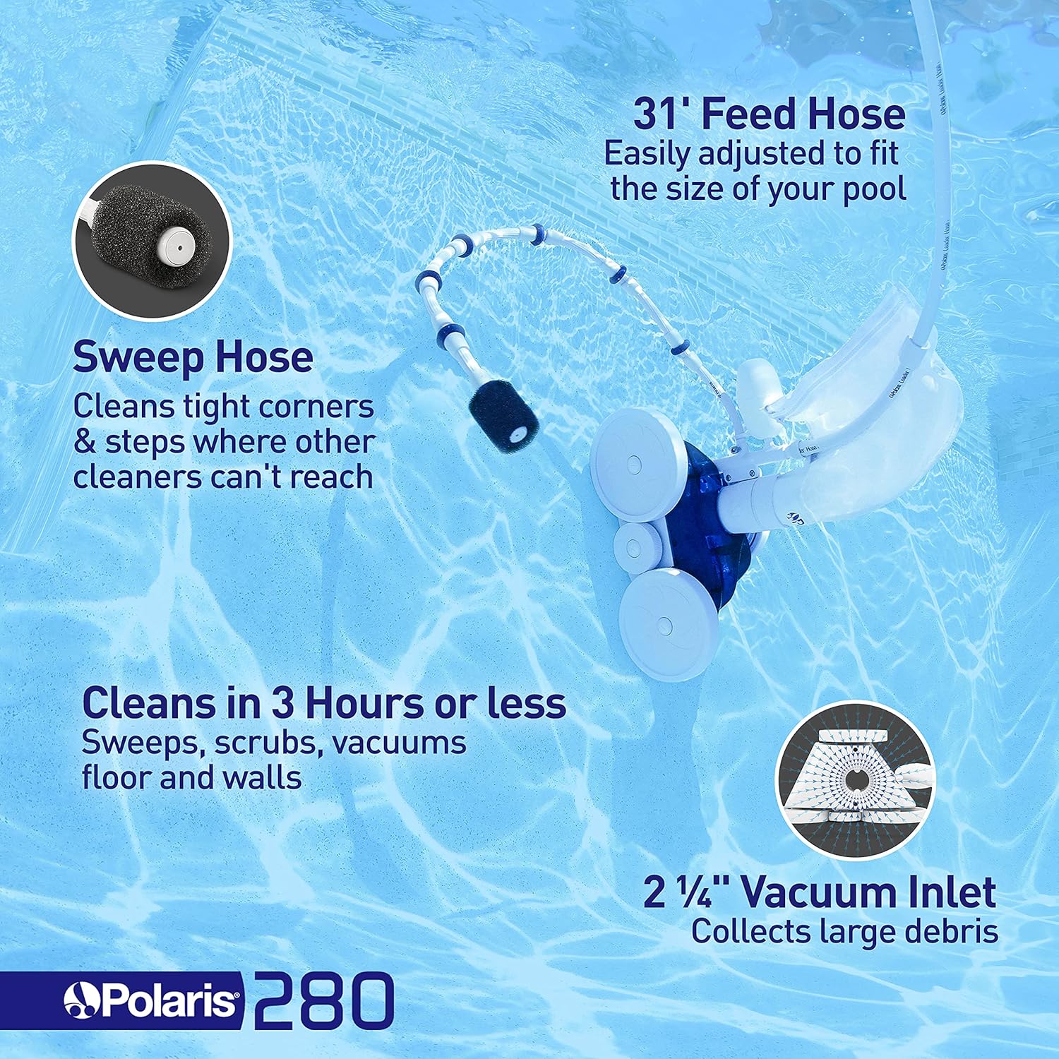 Polaris Vac-Sweep 280 Pressure Side Pool Cleaner