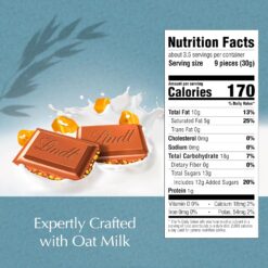 Lindt CLASSIC RECIPE Non-Dairy OatMilk Salted Caramel Chocolate Candy Bar, 10 Pack, 3.5 oz.