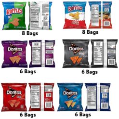 Frito Lay Ruffles and Doritos Bold Variety Pack, 1 Ounce (Pack of 40)