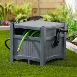 Suncast Hideaway Garden Hose Reel, Holds 100' of 5/8