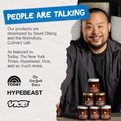 Momofuku Original Chili Crunch Multipack by David Chang, 5.5 Ounces Each, Chili Oil with Crunchy Garlic and Shallots, 3 Pack