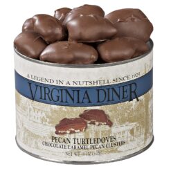 Virginia Diner Chocolate Pecan Turtledoves Candy Clusters with Caramel - 18 Oz Can