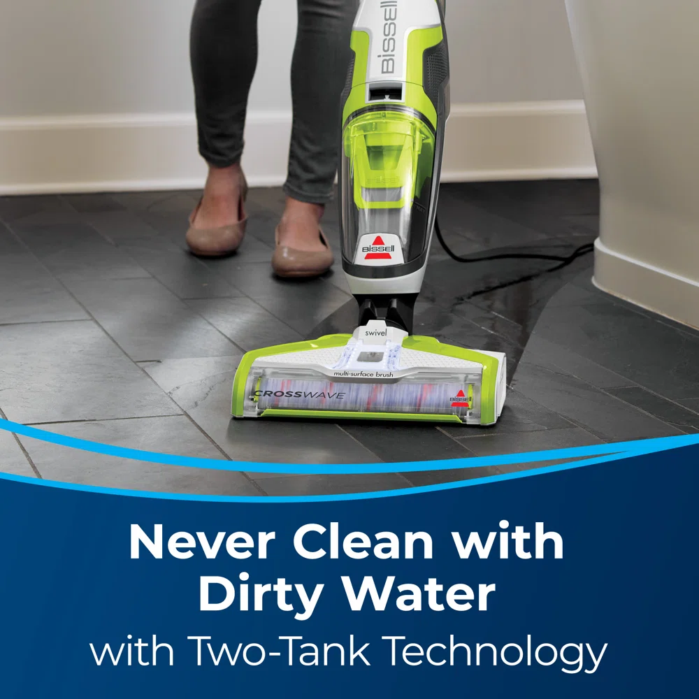 Bissell Crosswave Turbo Vacuum Mop All in One Wet and Dry Vac Combo Hard Floor & Area Rug Cleaner, 3888A