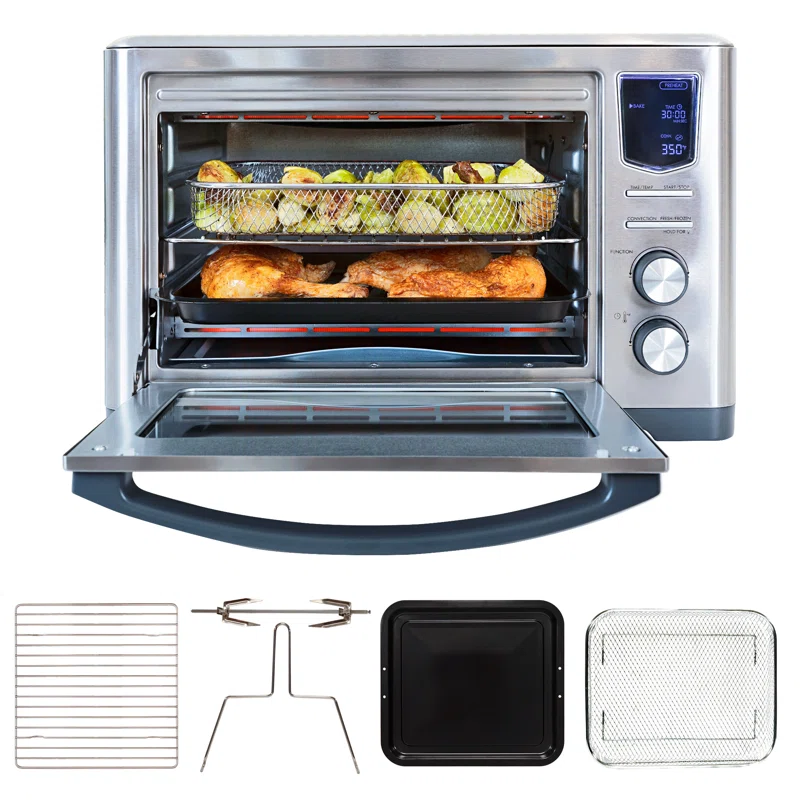 Kenmore 25 Qt. 11 in 1 Digital Air Fryer Convection Toaster Oven Rotisserie