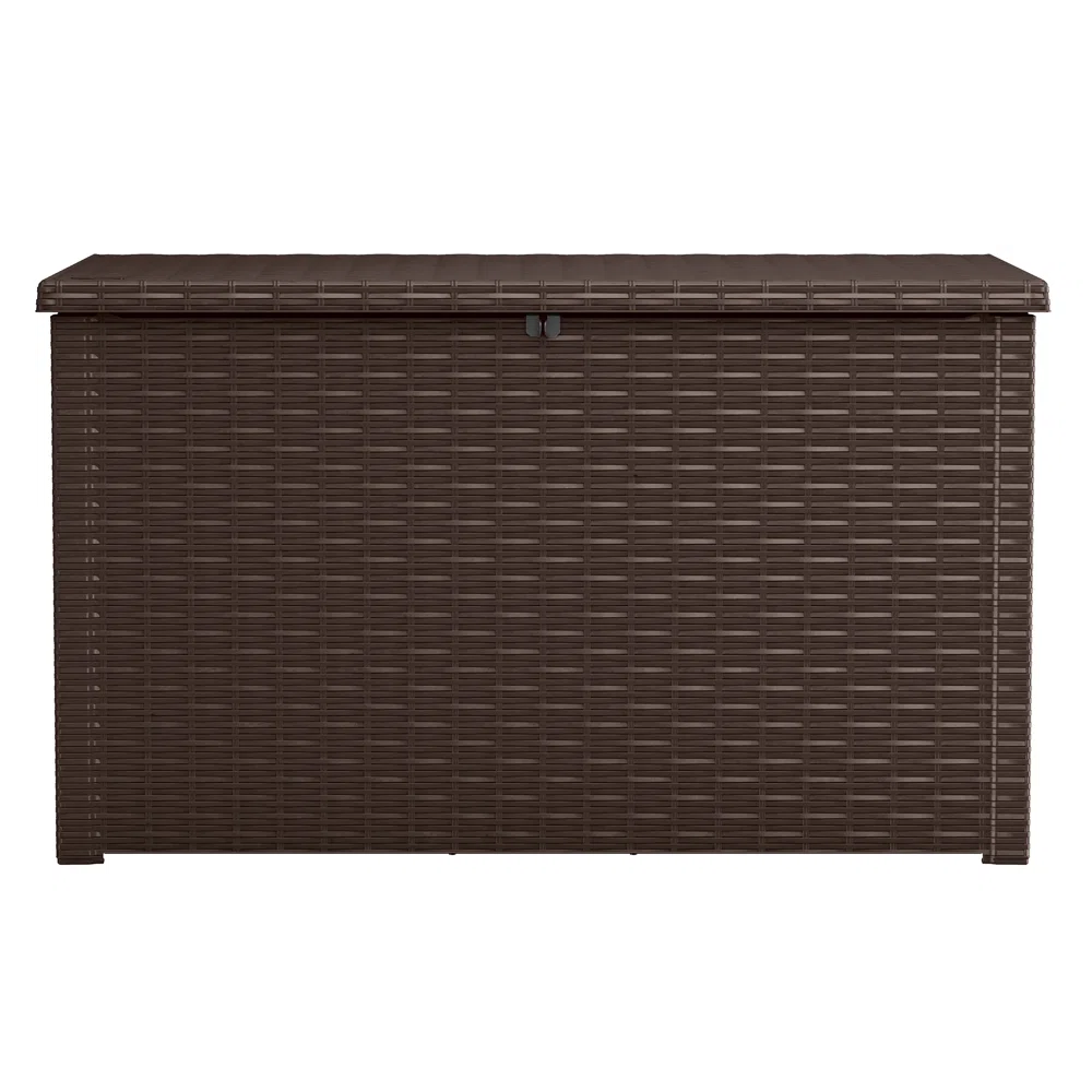 Keter Java 230 Gallon XXL Durable Resin Outdoor Storage and Organization Deck Box Ideal For Garden Patio Furniture and Supplies