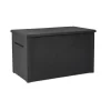 Keter Java 230 Gallon XXL Durable Resin Outdoor Storage and Organization Deck Box Ideal For Garden Patio Furniture and Supplies, Black