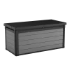 Keter Premier 150 Gallon Durable Resin Outdoor Storage and Organization Deck Box Ideal For Garden Patio Furniture and Supplies, Grey