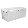 Keter Sumatra 135 Gallon Large Durable Resin Outdoor Storage and Organization Deck Box Ideal For Garden Patio Furniture and Supplies, Off-White