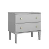 Prepac Lux 2 Drawer 16"D x 27.75"W x 25"H Nightstand