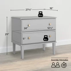 Prepac Lux 2 Drawer 16