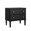 Prepac Lux 2 Drawer 16"D x 27.75"W x 25"H Nightstand