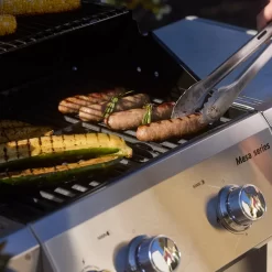 Monument Grills Mesa Series 2-Burner Free Standing Stailless Liquid Propane 24000 BTU Gas Grill with Cabinet, Gray