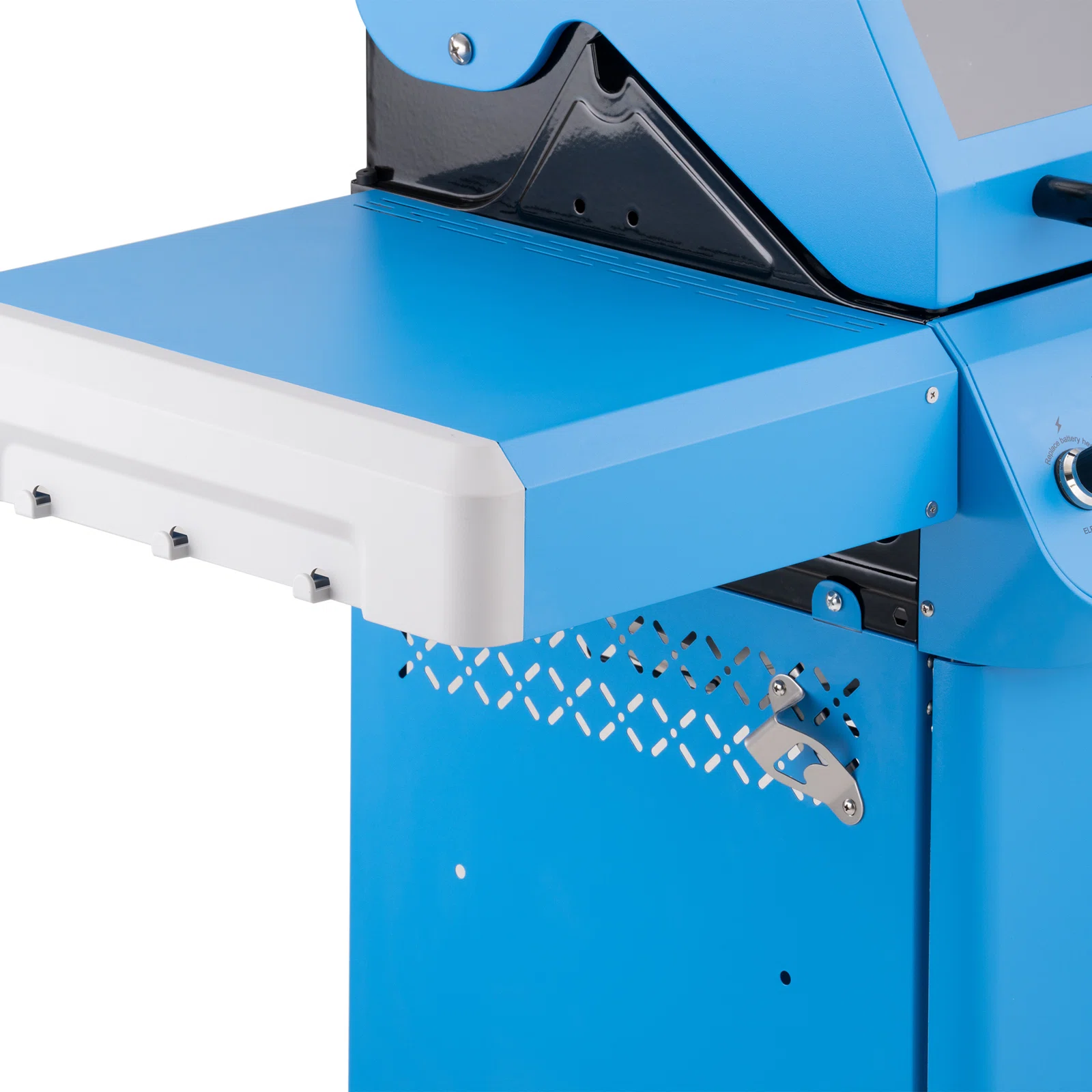 Monument Grills Mesa Series 2-Burner Free Standing Stailless Liquid Propane 24000 BTU Gas Grill with Cabinet, Blue